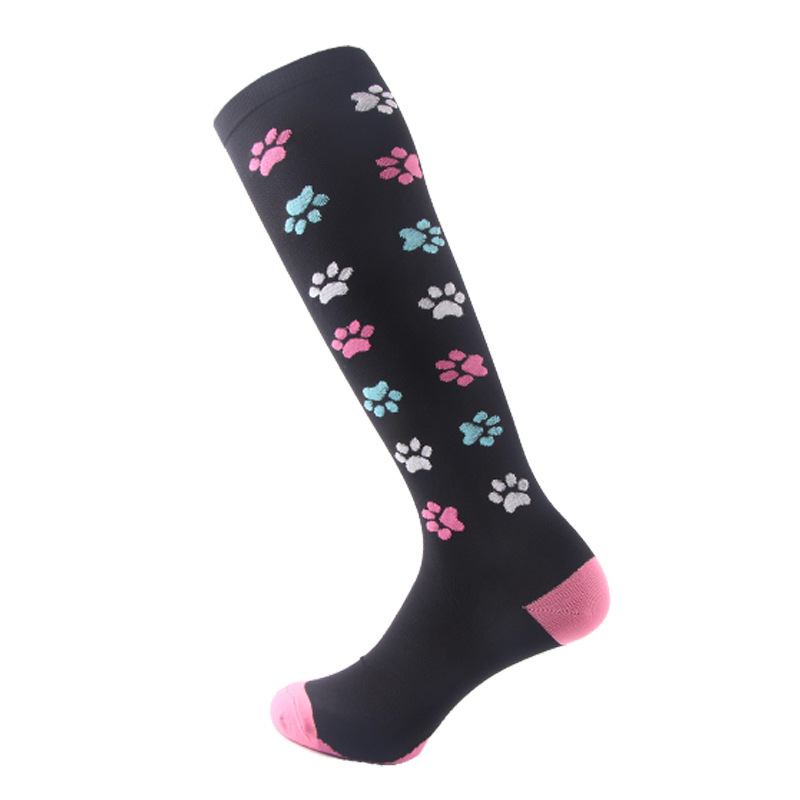 Polka Dots Volleyball Compression Socks Outdoor Sports Men Women Baseball Compression Stockings Knee High Socks